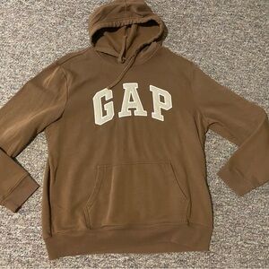 GAP Women’s Large Brown Hoodie Sweatshirt - Classic Logo Pullover